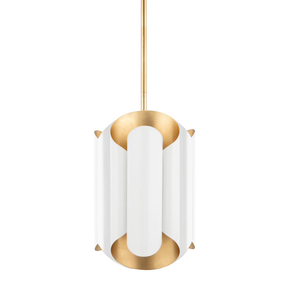 Hudson Valley Lighting Banks Pendant Pendants Hudson Valley Lighting Gold Leaf/white  