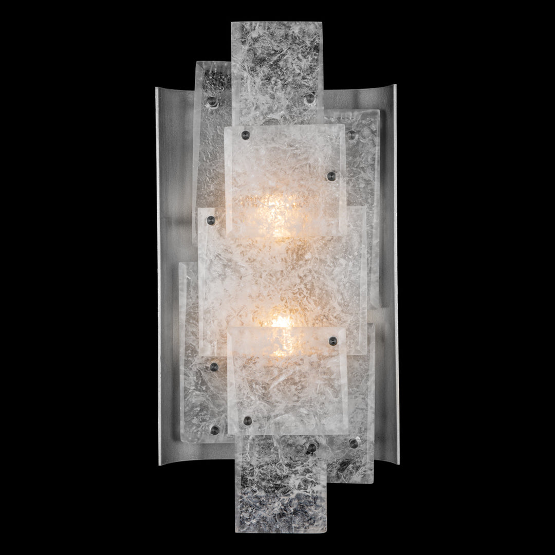 Fine Art Handcrafted Lighting Lunea 18"H Sconce in Standard Silver Leaf (910850-1ST)