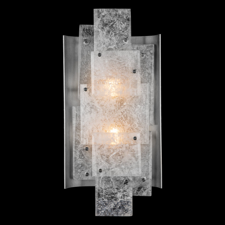 Fine Art Handcrafted Lighting Lunea 18"H Sconce in Standard Silver Leaf (910850-1ST)