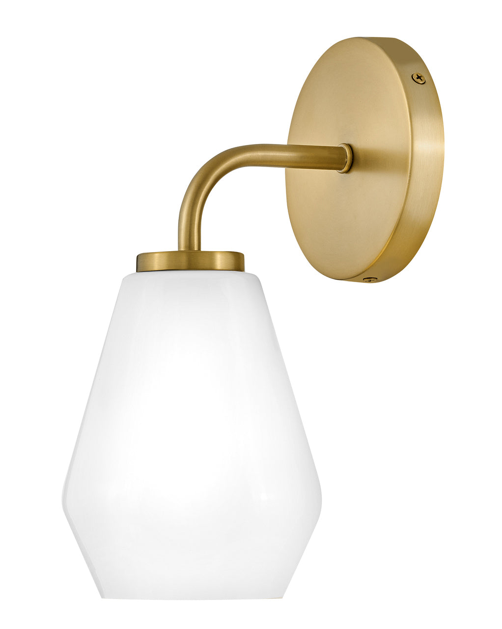 Lark Gio Vanity Light Vanity Lights Lark 7.25x5.25x11.25 Lacquered Brass One Light