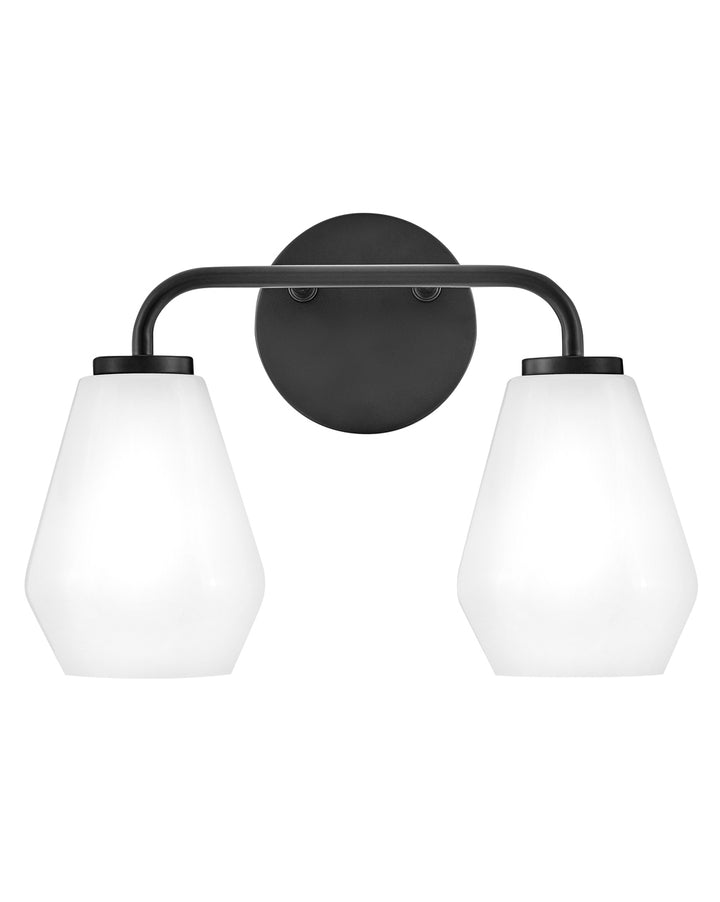 Lark Gio Vanity Light Vanity Lights Lark 7.25x14.75x10.25 Black Two Light