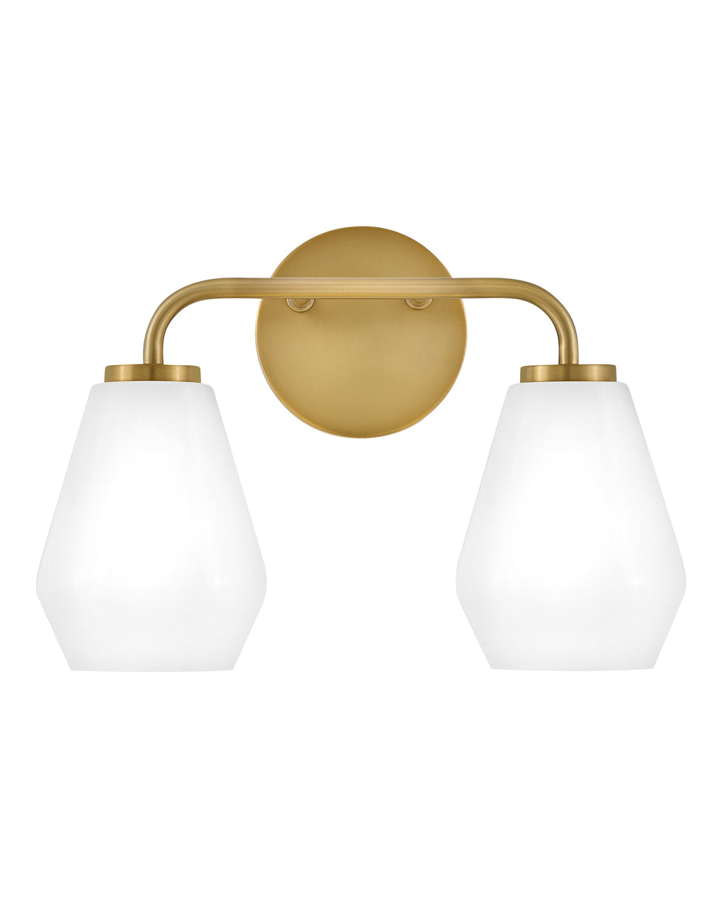 Lark Gio Vanity Light Vanity Lights Lark 7.25x14.75x10.25 Lacquered Brass Two Light