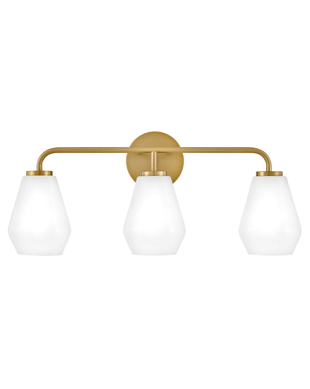 Lark Gio Vanity Light Vanity Lights Lark 7.25x24.0x10.25 Lacquered Brass Three Light