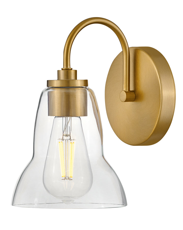 Lark Vera Vanity Light Vanity Lights Lark 8x6.0x9.75 Lacquered Brass One Light