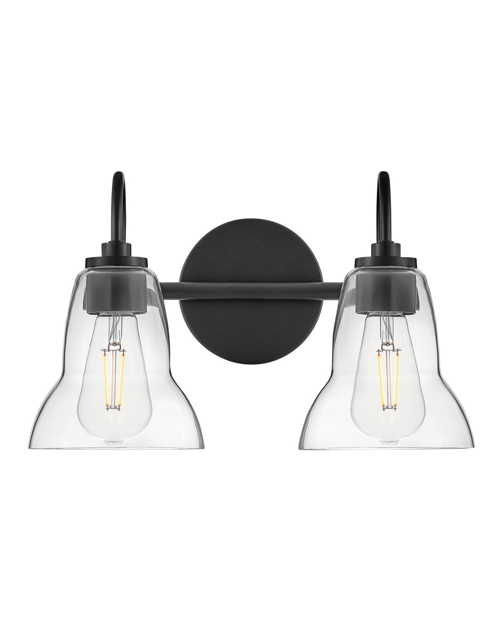 Lark Vera Vanity Light Vanity Lights Lark 8.25x15.0x9.75 Black Two Light