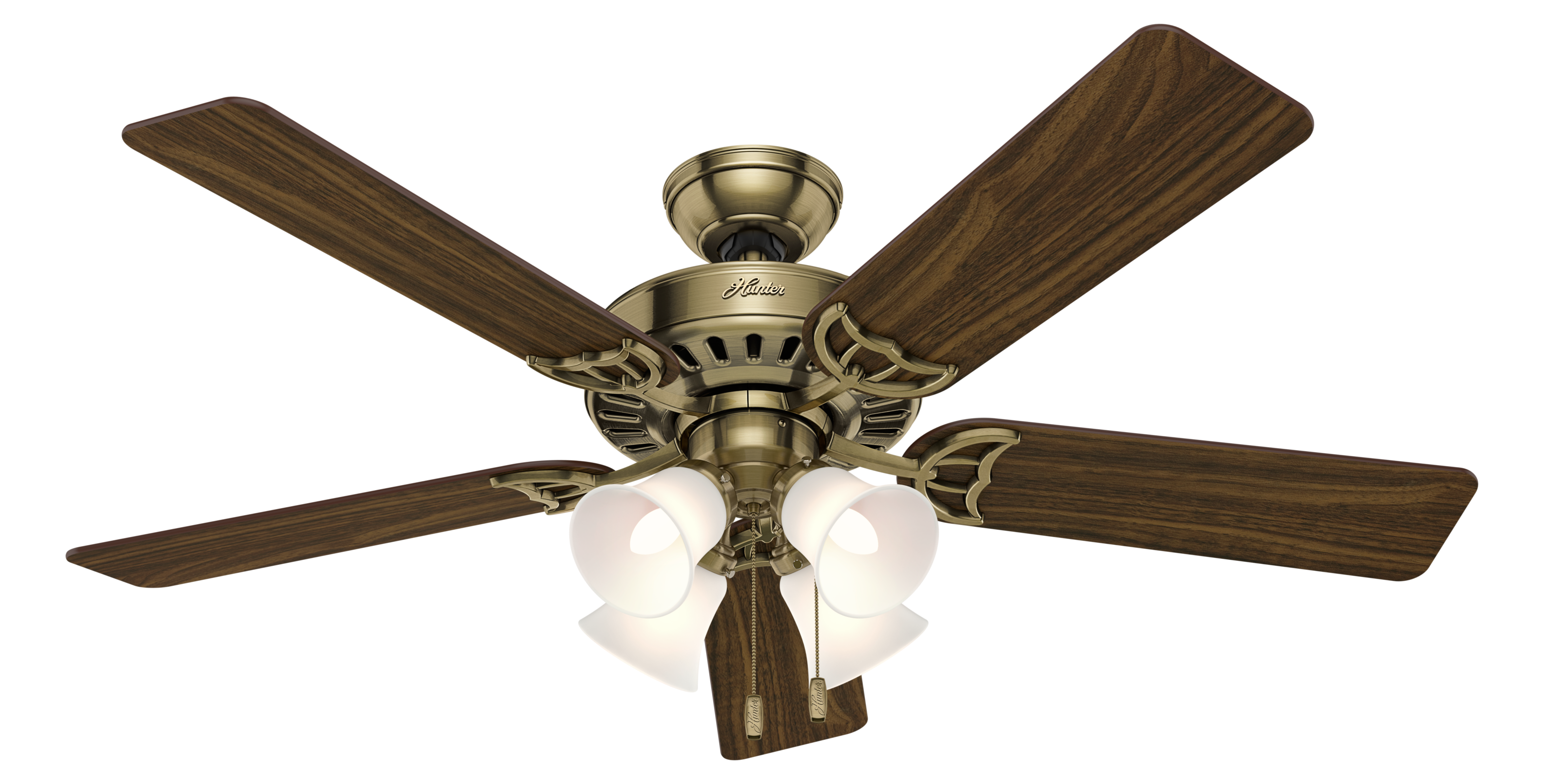 Hunter 52 inch Studio Series Ceiling Fan with LED Light Kit and Pull Chain Ceiling Fan Hunter   