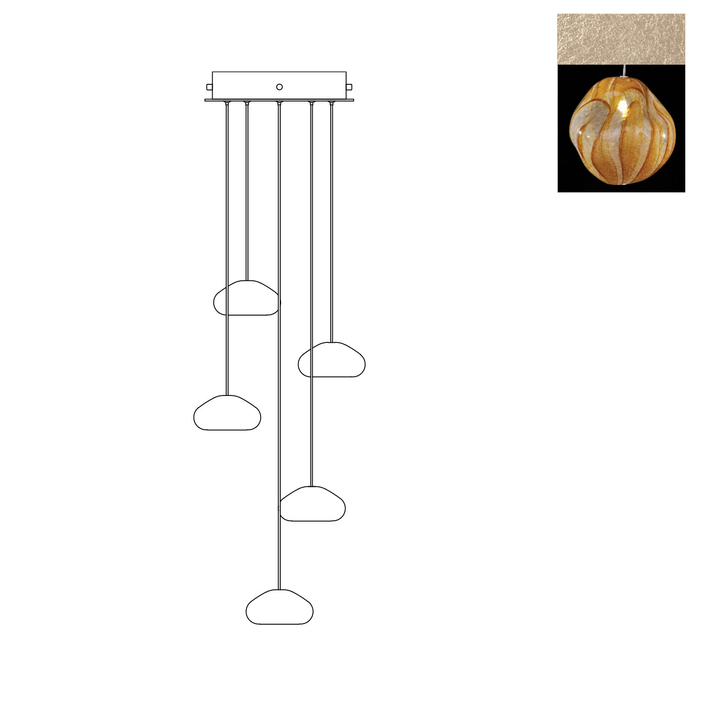 Fine Art Handcrafted Lighting Vesta Pendant Pendants Fine Art Handcrafted Lighting Gold w/Amber Glass 12 x 