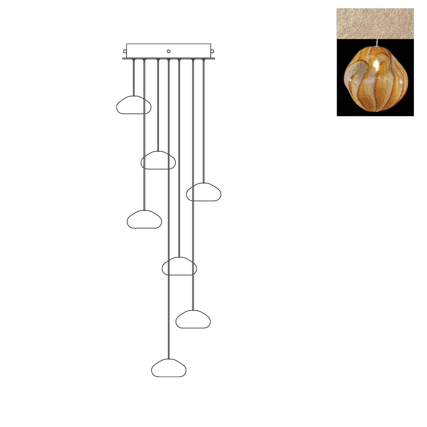 Fine Art Handcrafted Lighting Vesta Pendant Pendants Fine Art Handcrafted Lighting Gold w/Amber Glass 14 x 