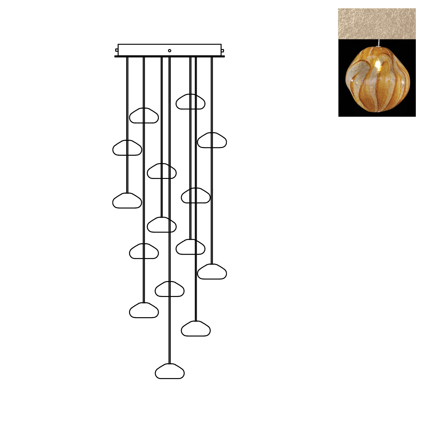 Fine Art Handcrafted Lighting Vesta Pendant Pendants Fine Art Handcrafted Lighting Gold w/Amber Glass 19 x 
