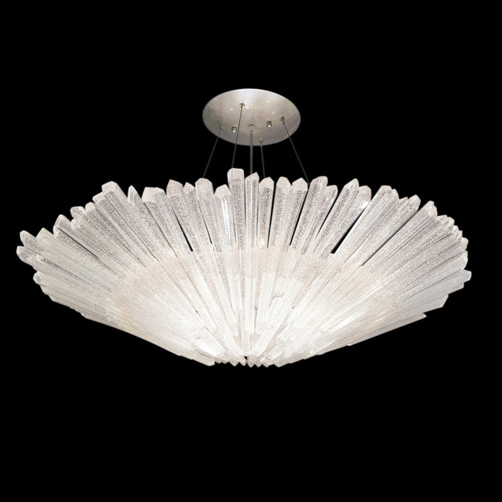 Fine Art Handcrafted Lighting Diamantina 32"W Round Pendant in Standard Silver Leaf (870240-1ST)