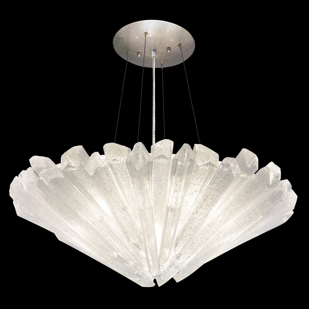 Fine Art Handcrafted Lighting Diamantina 22"W Round Pendant in Standard Silver Leaf (870240-2ST)