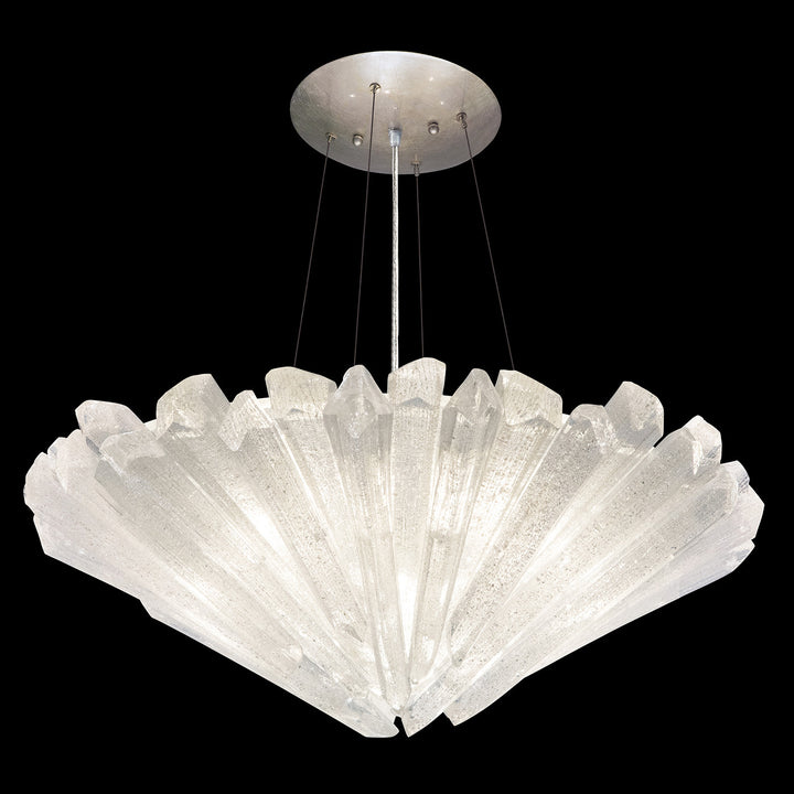 Fine Art Handcrafted Lighting Diamantina 22"W Round Pendant in Standard Silver Leaf (870240-2ST)