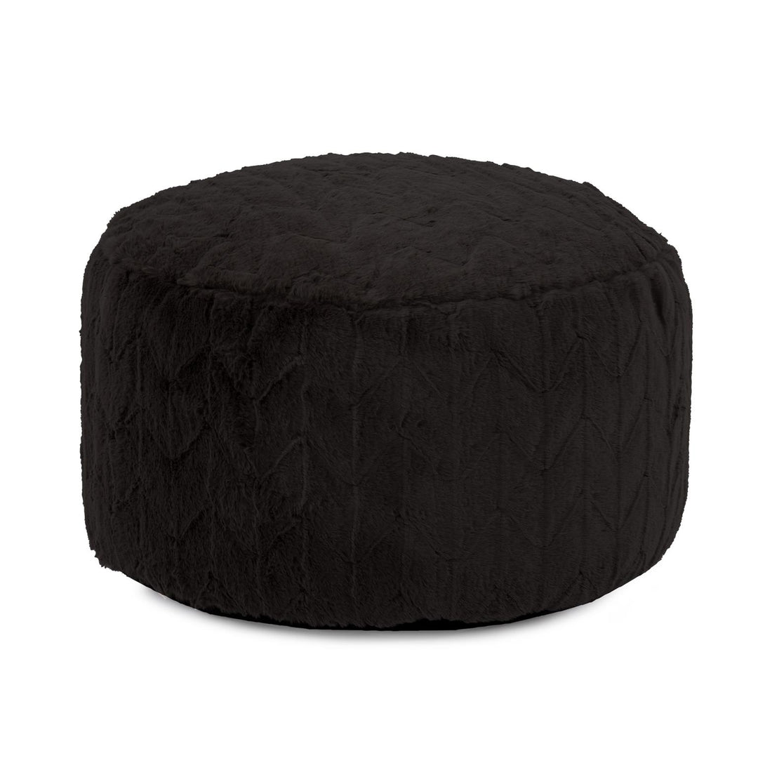 Howard Elliott Collection Foot Pouf Angora Ebony