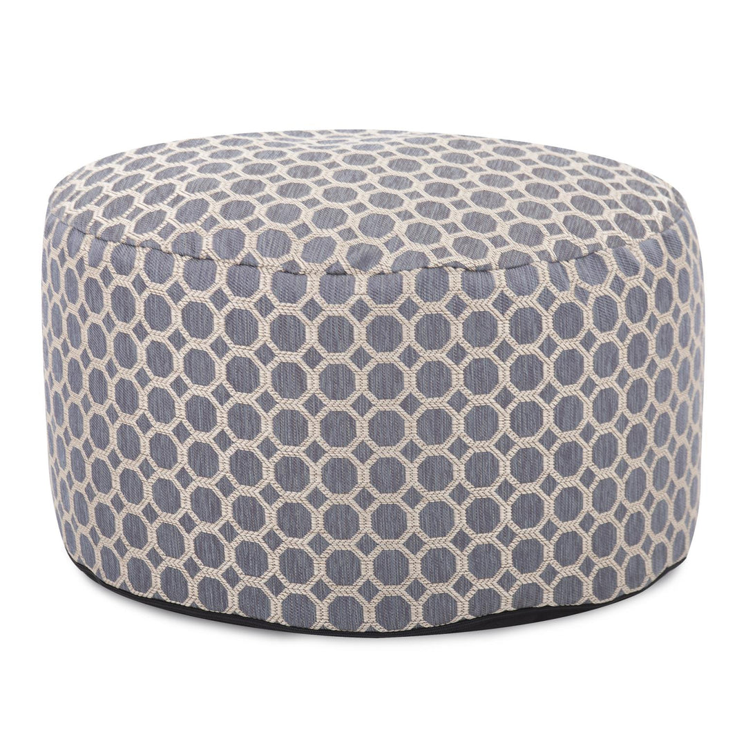 Howard Elliott Collection Foot Pouf Pyth Steel