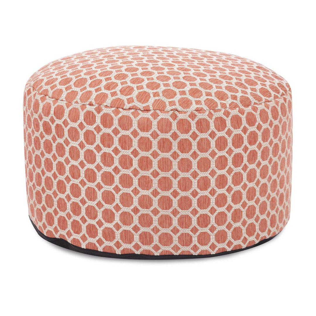 Howard Elliott Collection Foot Pouf Pyth Coral