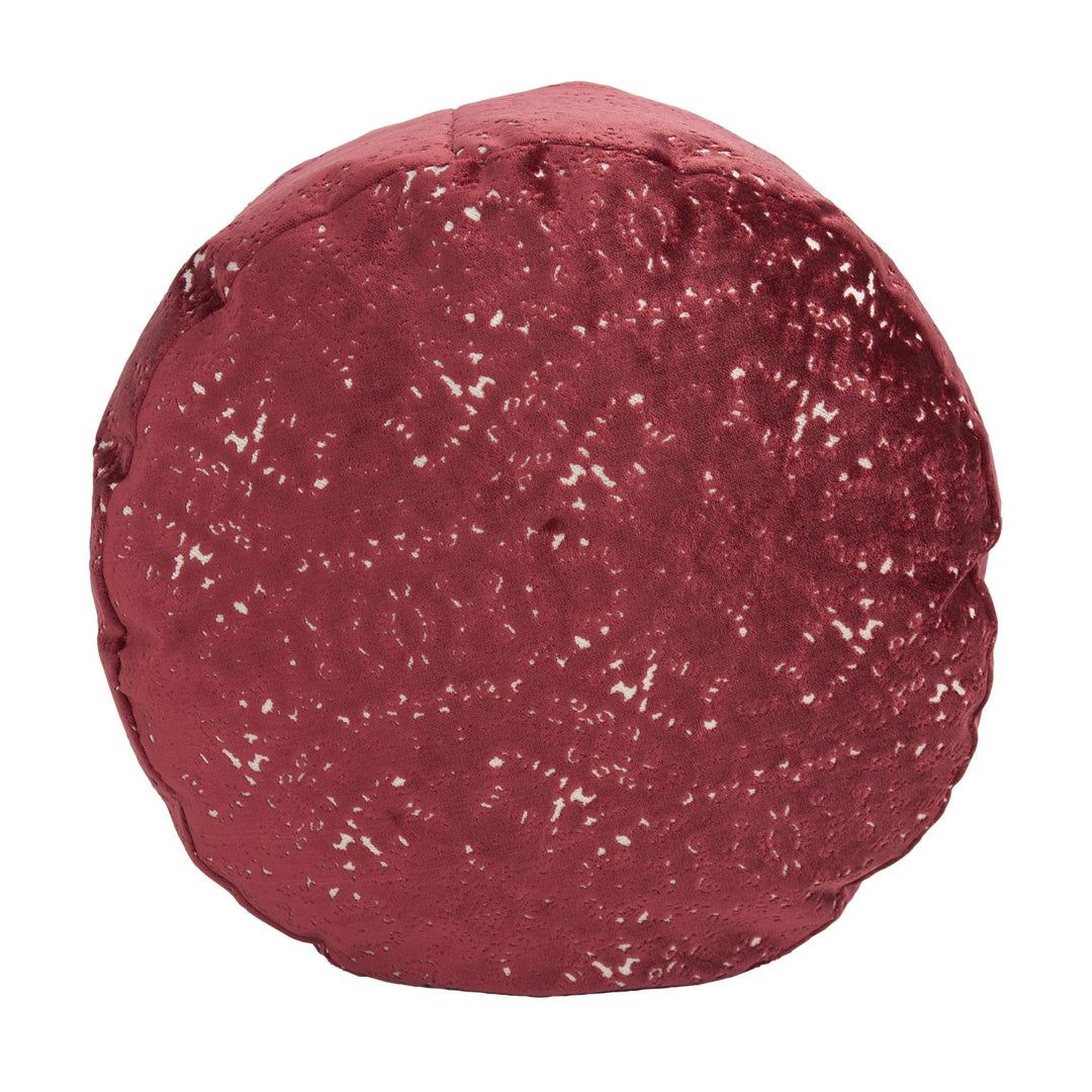 Howard Elliott Collection Round Foot Pouf Pisani Ruby