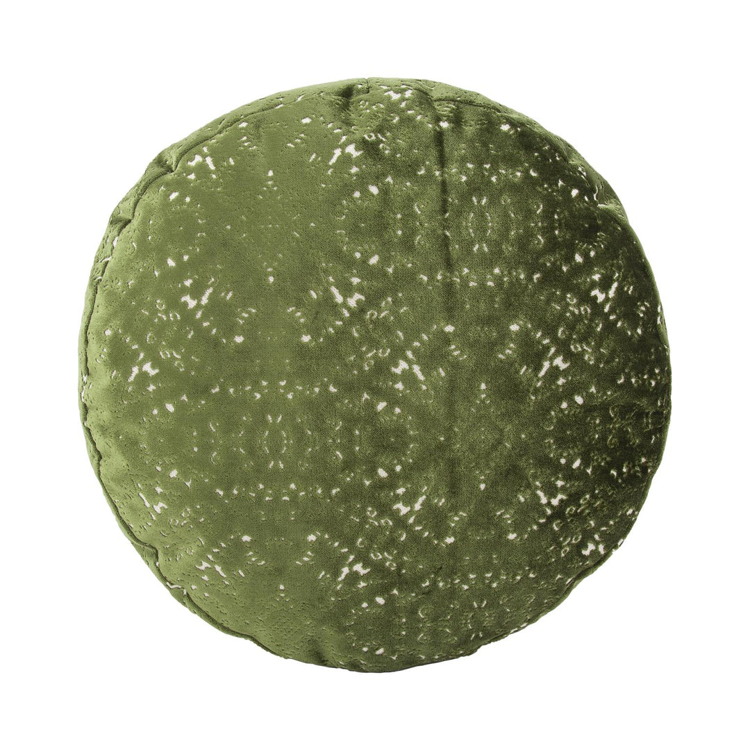 Howard Elliott Collection Round Foot Pouf Pisani Emerald