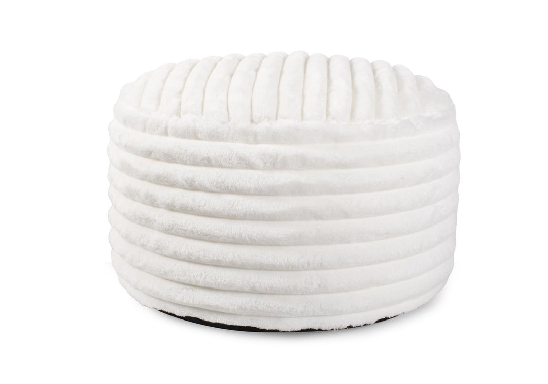 Howard Elliott Collection Short Pouf Shar Pei White