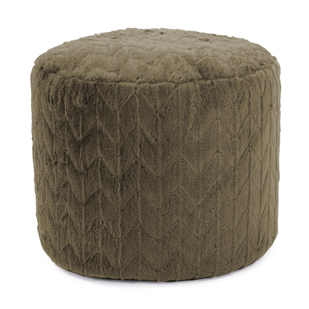 Howard Elliott Collection Tall Pouf Angora Moss Ottomans Howard Elliott Collection   