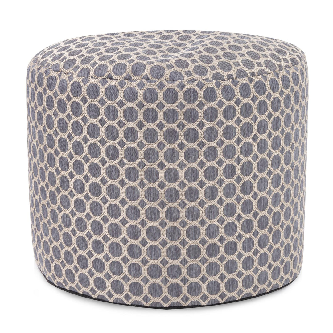 Howard Elliott Collection Tall Pouf Pyth Steel