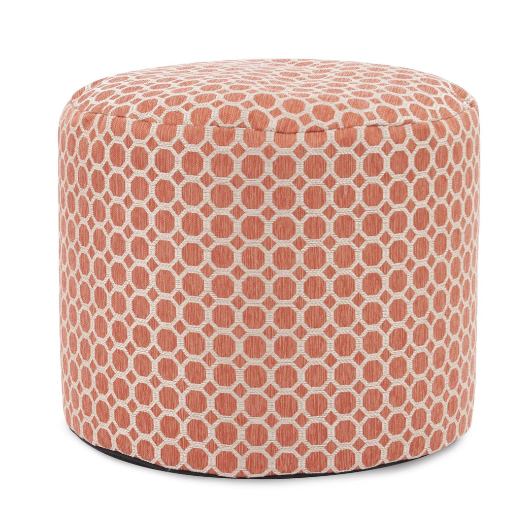 Howard Elliott Collection Tall Pouf Pyth Coral