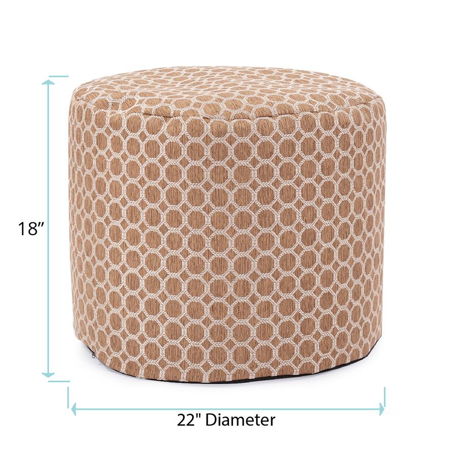 Howard Elliott Collection Tall Pouf Pyth Gold