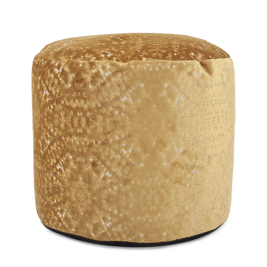 Howard Elliott Collection Round Tall Pouf Pisani Gold