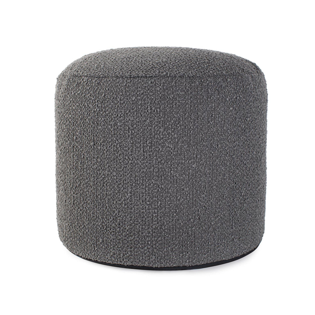 Howard Elliott Collection Tall Pouf Barbet Charcoal Ottomans Howard Elliott Collection   