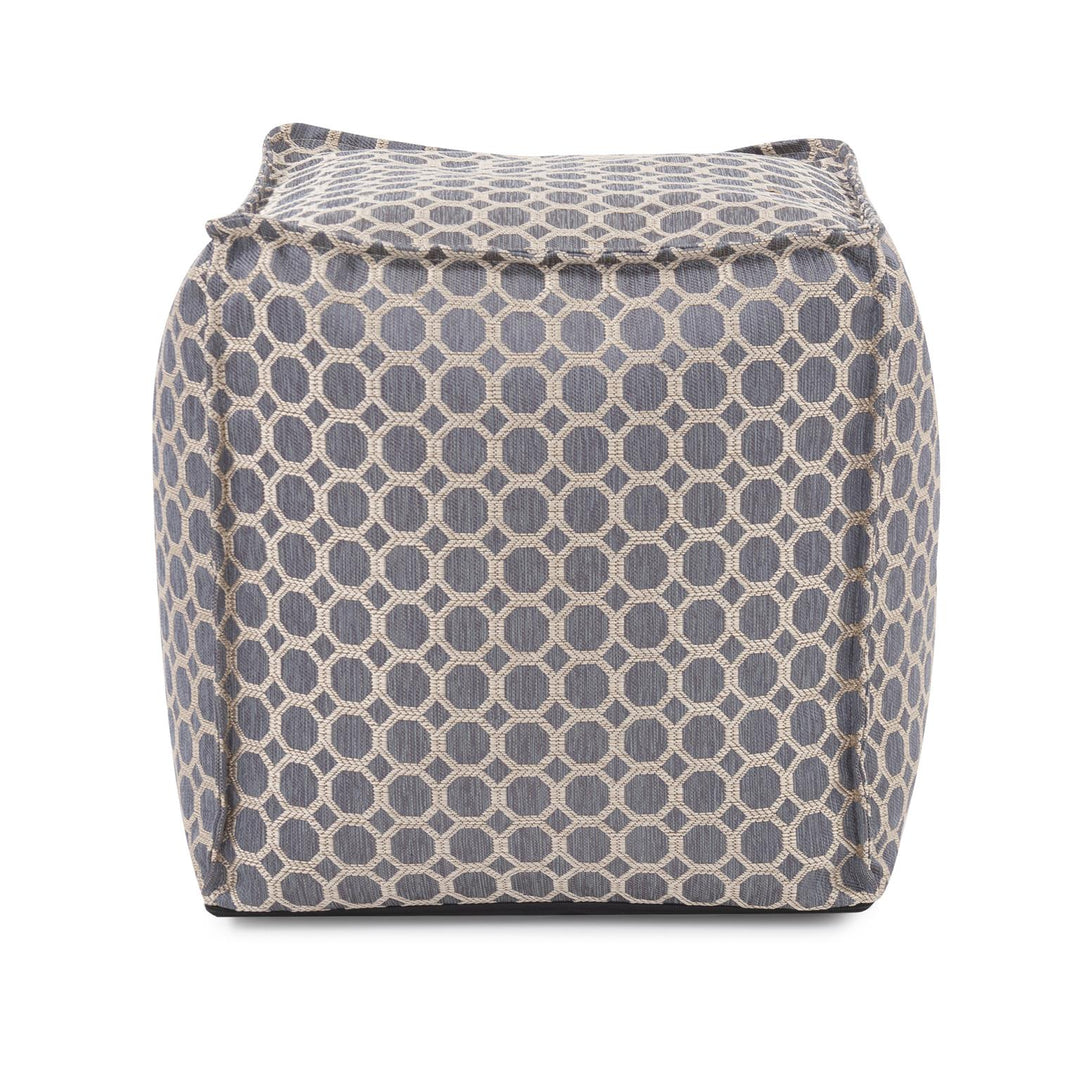 Howard Elliott Collection Square Pouf Pyth Steel