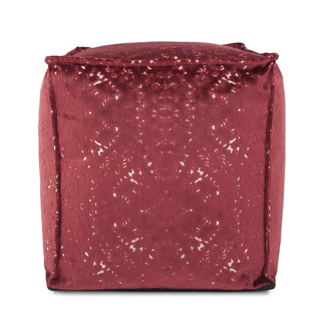 Howard Elliott Collection Square Pouf Pisani Ruby