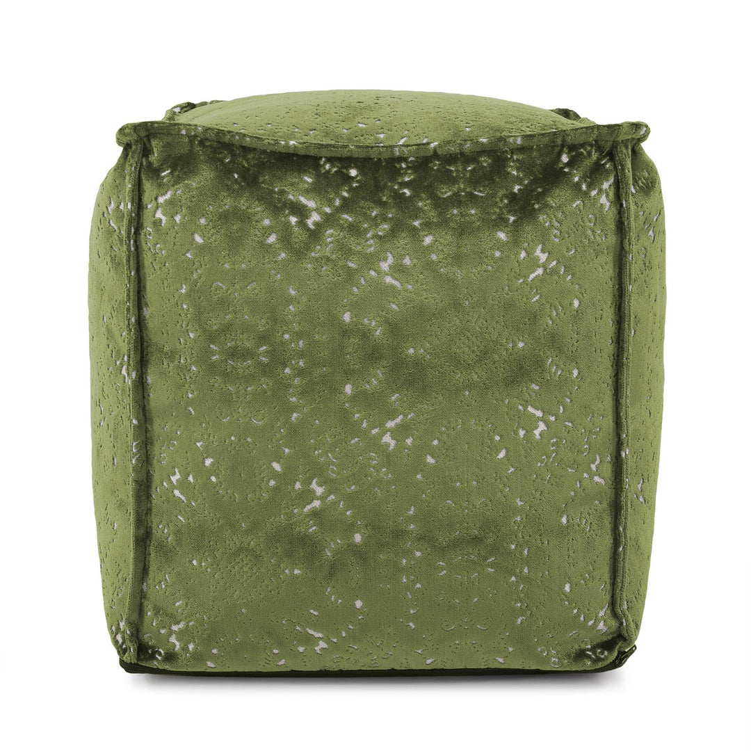 Howard Elliott Collection Square Pouf Pisani Emerald