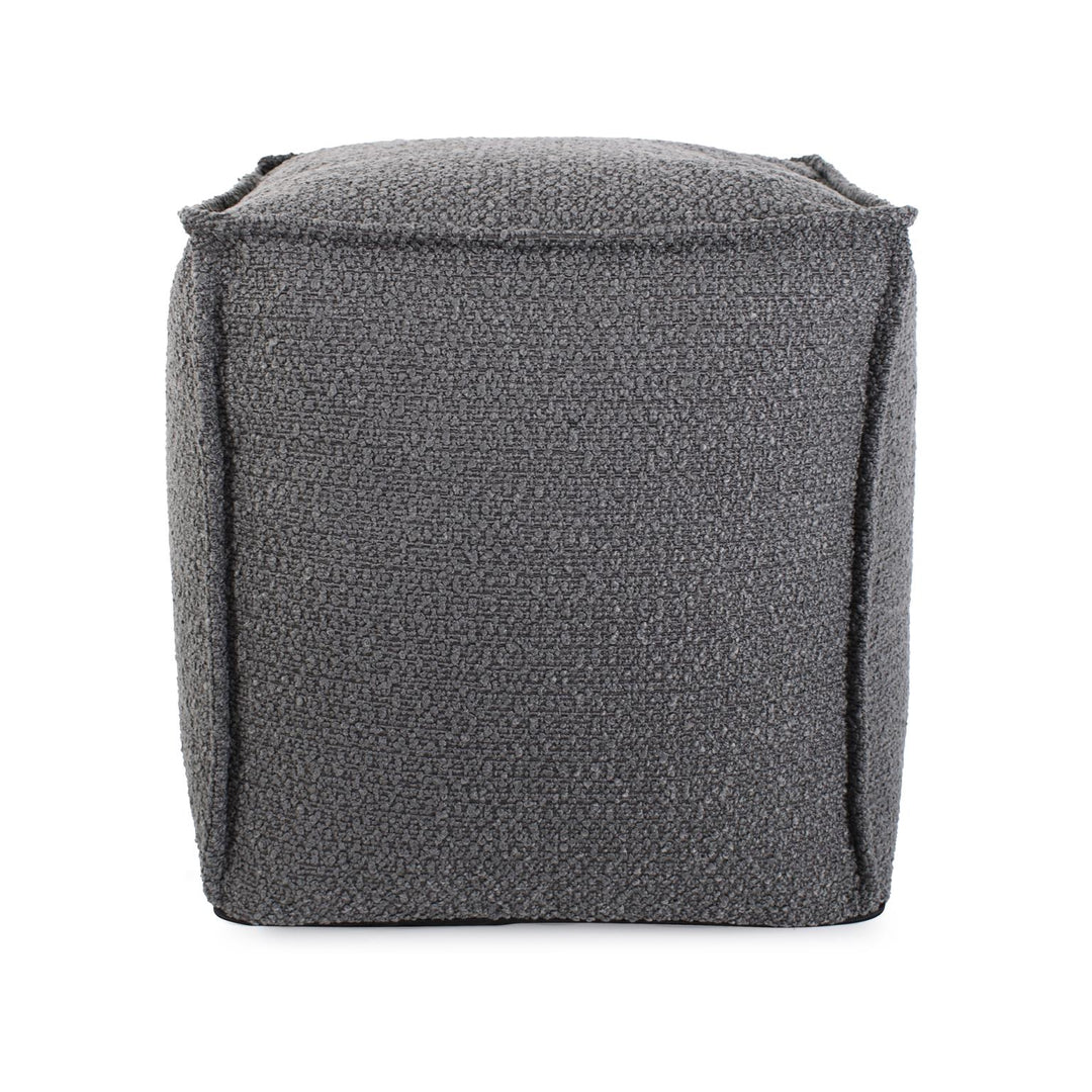 Howard Elliott Collection Square Pouf Barbet Charcoal Ottomans Howard Elliott Collection   