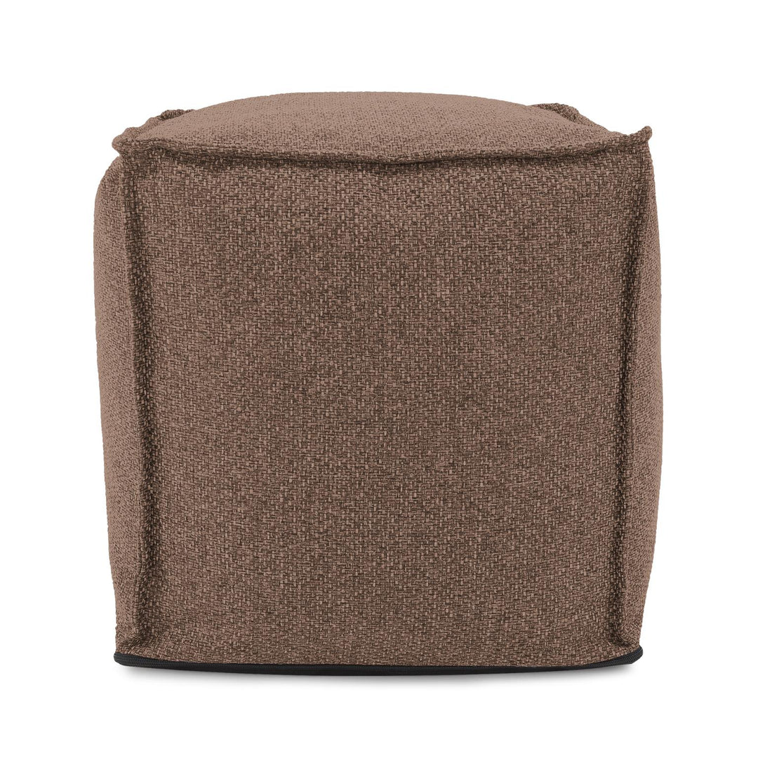 Howard Elliott Collection Square Pouf Panama Chocolate