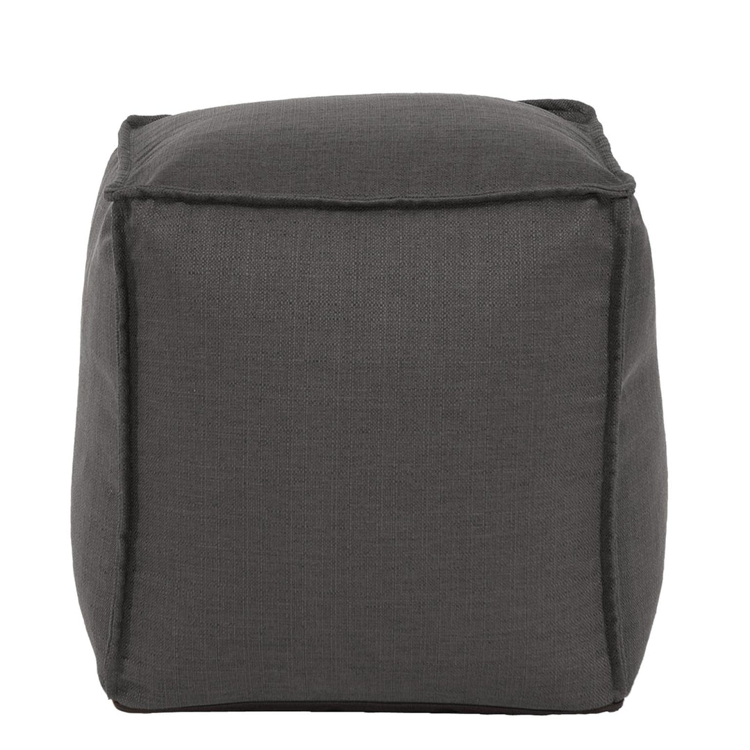 Howard Elliott Collection Square Pouf Sterling Charcoal