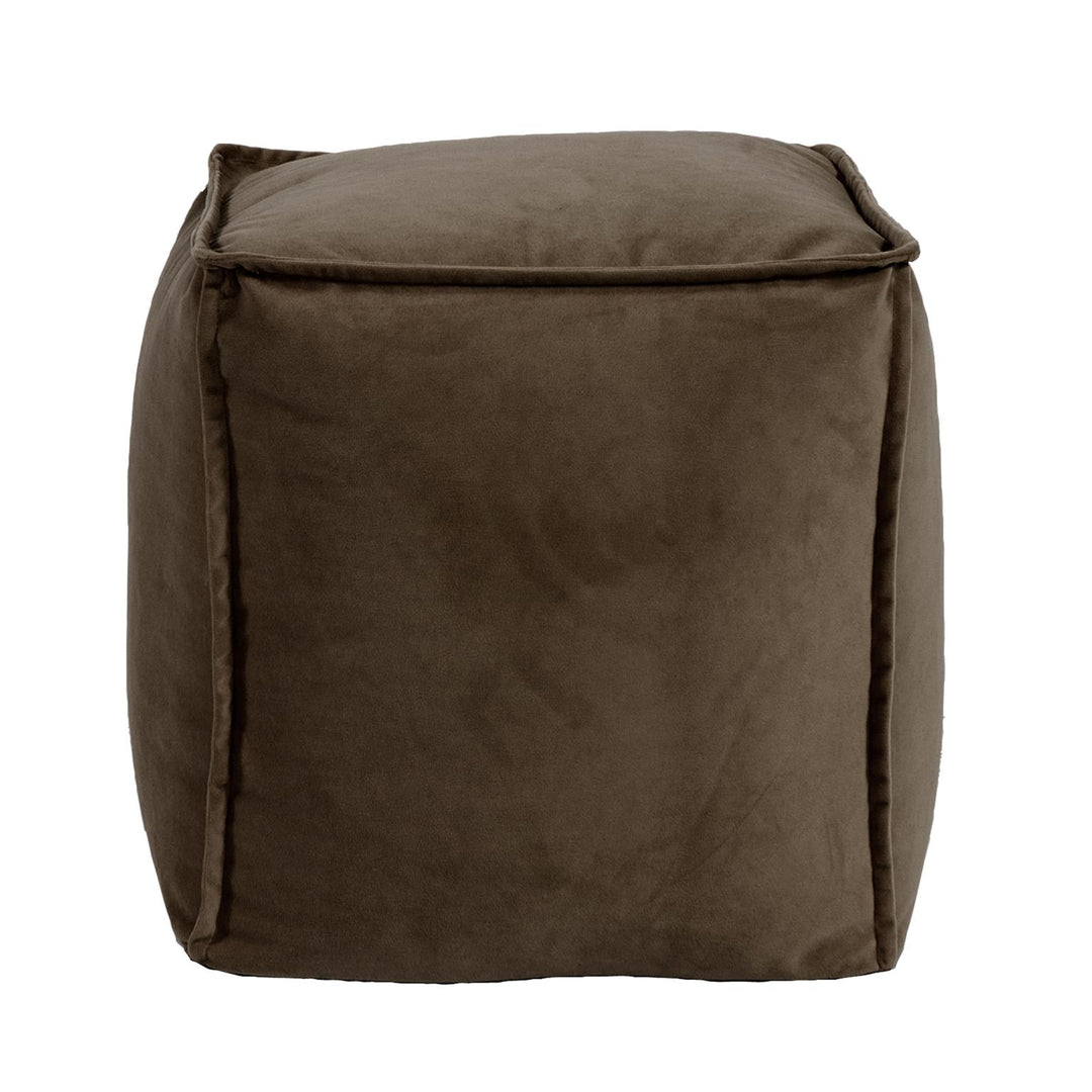 Howard Elliott Collection Square Pouf Bella Chocolate Ottomans Howard Elliott Collection   