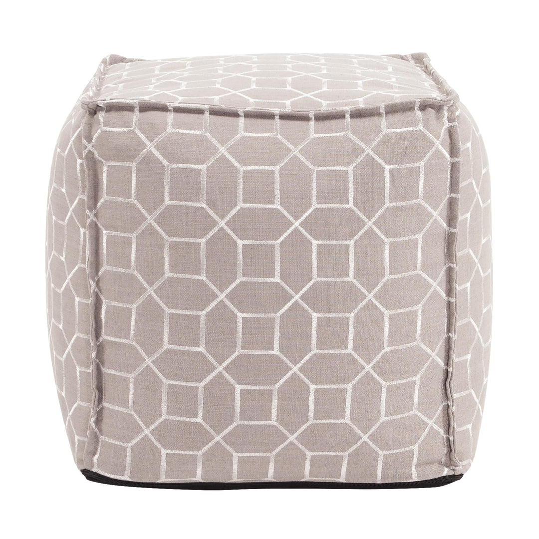 Howard Elliott Collection Square Pouf Trellis Slate