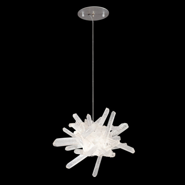 Fine Art Handcrafted Lighting Diamantina 12"W Round Drop Light in Standard Silver Leaf (873840ST)