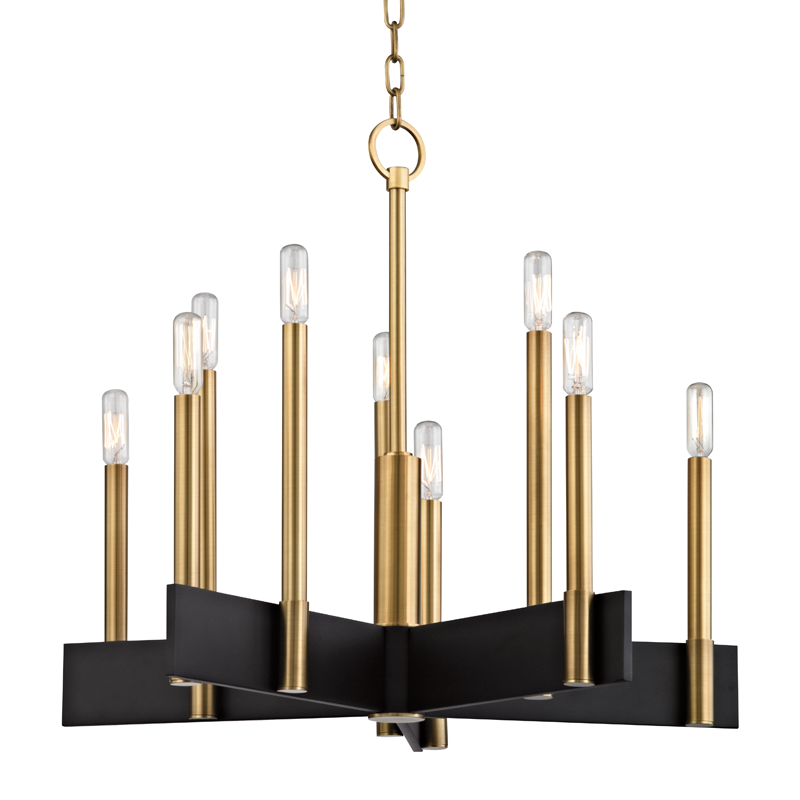 Hudson Valley Lighting Abrams Chandelier Chandeliers Hudson Valley Lighting Aged Brass  