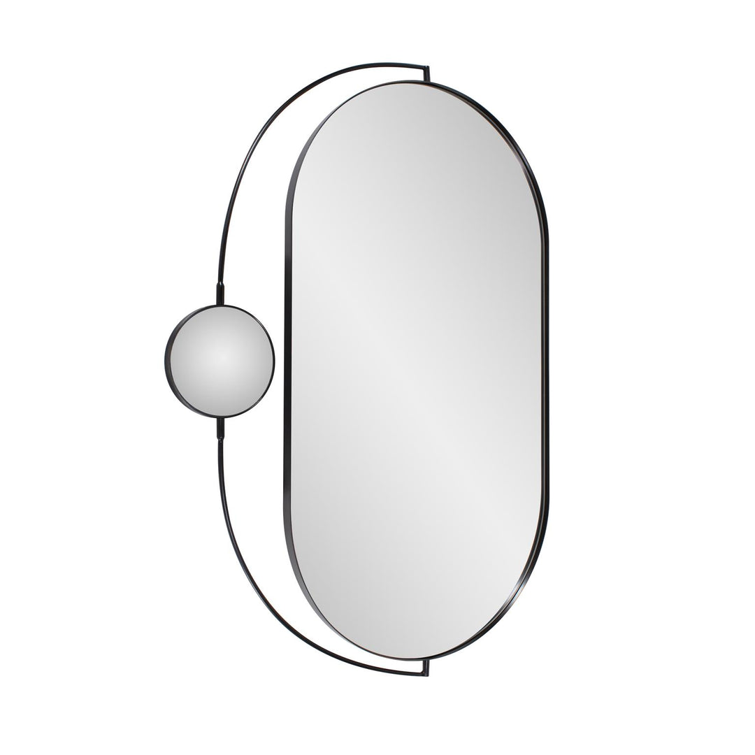 Howard Elliott Janik Stainless Steel Double Vanity Mirror- Brushed Black