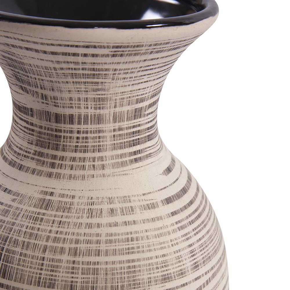 Howard Elliott Collection Tall Ceramic Neutral Striped Vase