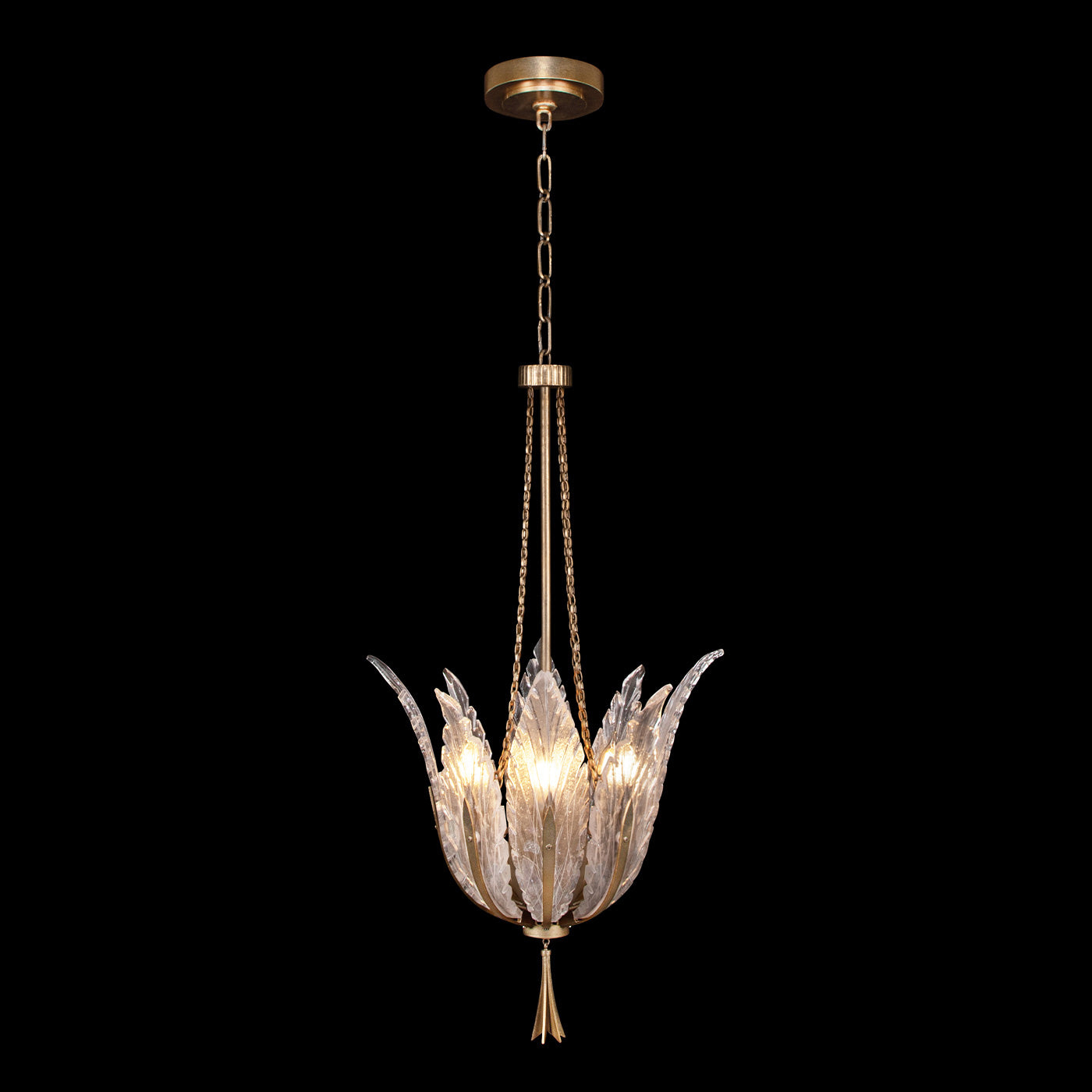 Fine Art Handcrafted Lighting Plume Pendant Pendants Fine Art Handcrafted Lighting Gold/Dichroic "Plumes" 17.5 x 33 