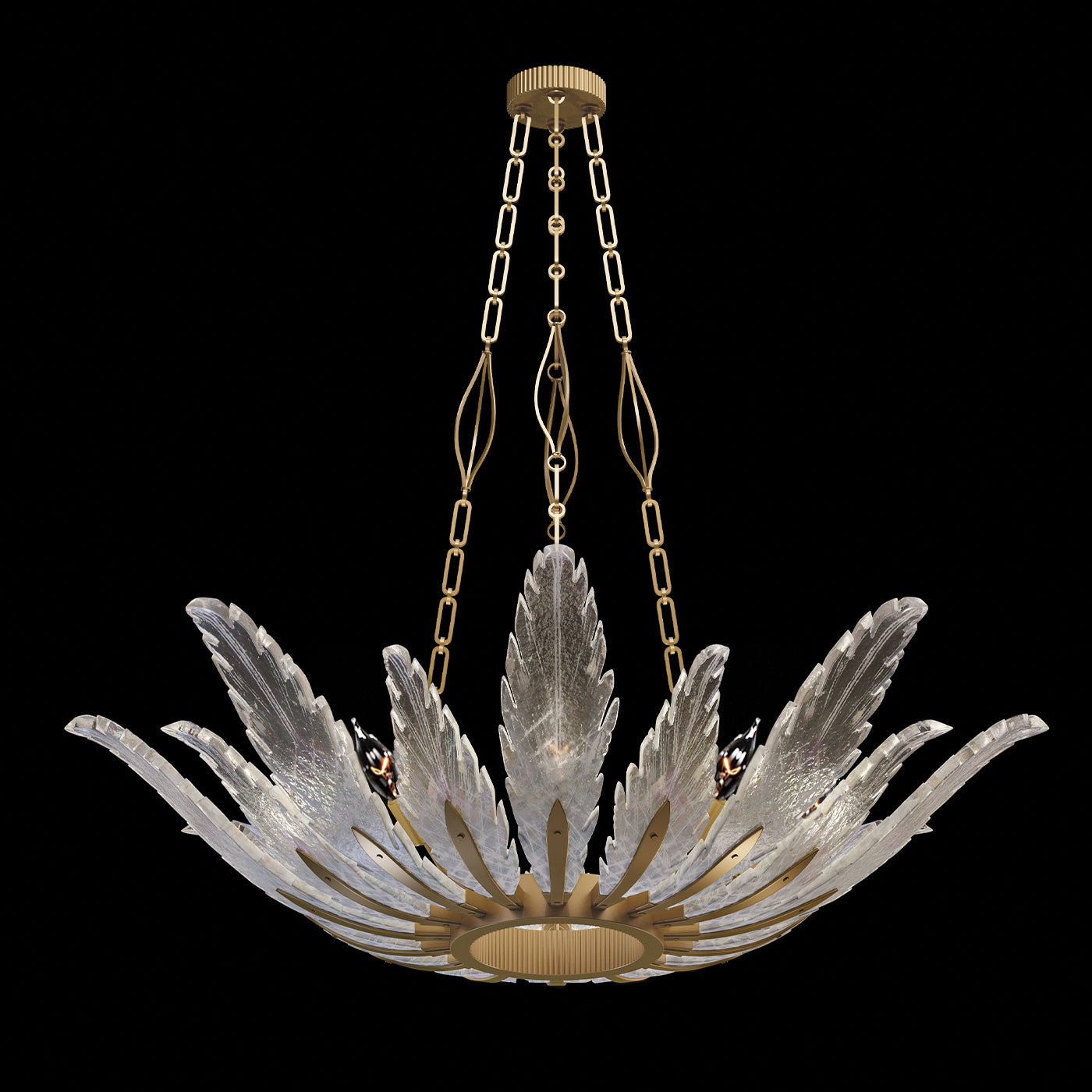 Fine Art Handcrafted Lighting Plume Pendant Pendants Fine Art Handcrafted Lighting Gold/Dichroic "Plumes" 39 x 36 