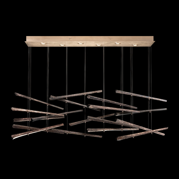Fine Art Handcrafted Lighting Elevate 54"W Rectangular Pendant 894840-2 (Model 894840-2)