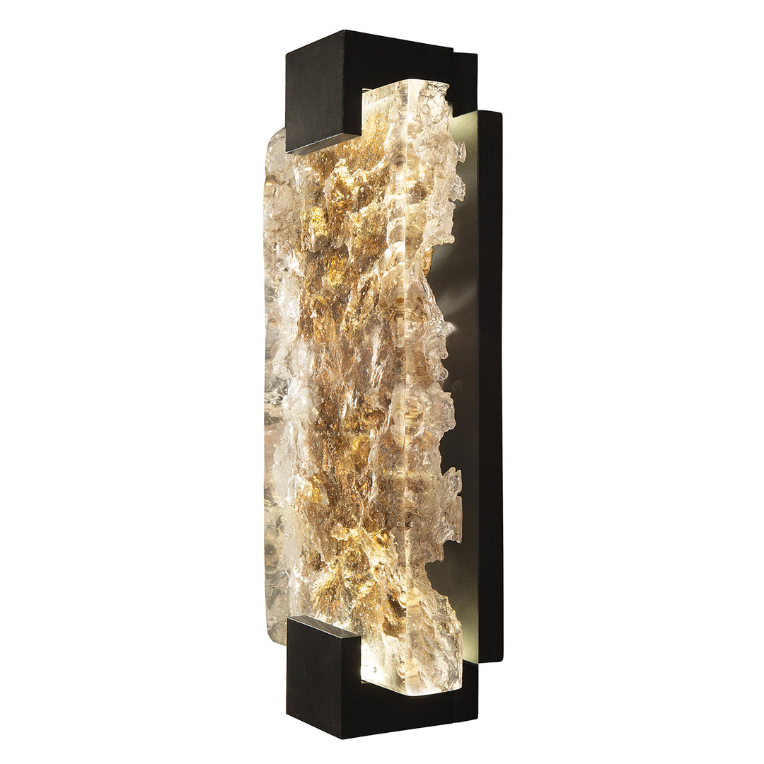 Fine Art Handcrafted Lighting Terra Sconce Wall Sconces Fine Art Handcrafted Lighting Black/Gold Leaf Glass 6.25 x 15.75 