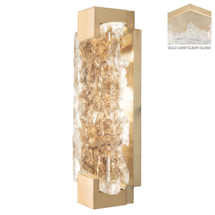 Fine Art Handcrafted Lighting Terra Sconce Wall Sconces Fine Art Handcrafted Lighting Gold/Clear Glass 6.25 x 15.75 