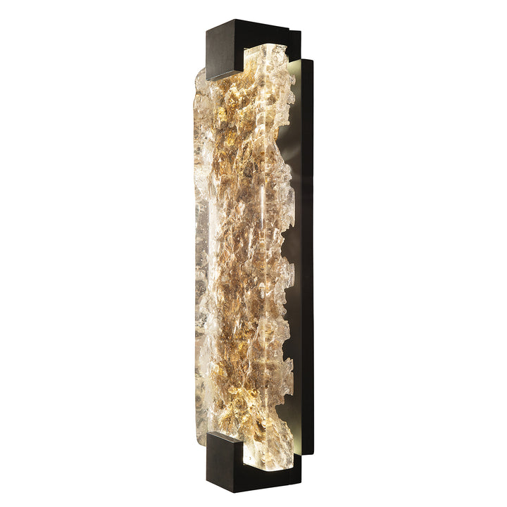 Fine Art Handcrafted Lighting Terra Sconce Wall Sconces Fine Art Handcrafted Lighting Black/Gold Leaf Glass 6.25 x 21.75 