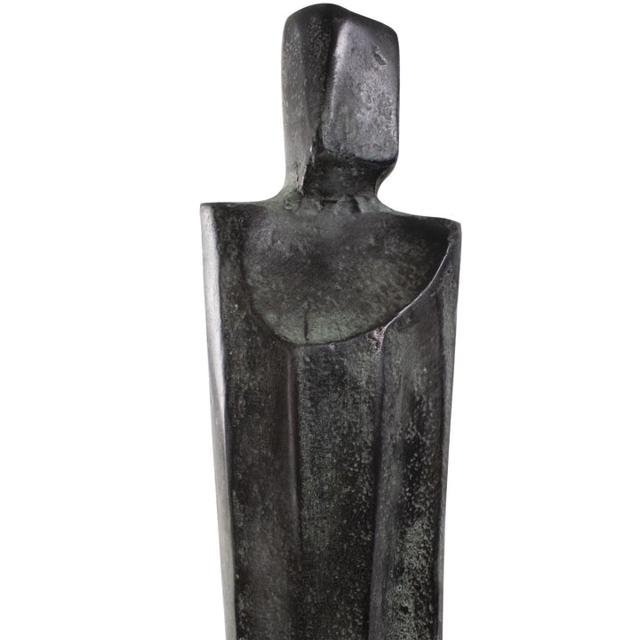 Howard Elliott Male Fortitude Aluminum Sculpture Aged Copper