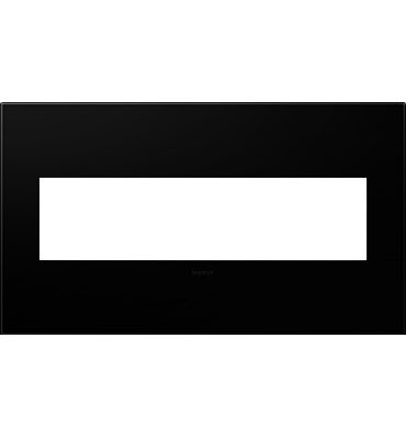 Legrand adorne Black Ink 4-Gang wall plate