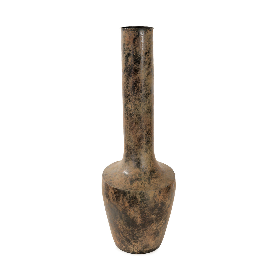 Howard Elliott Long Neck Strata Vase with Handle