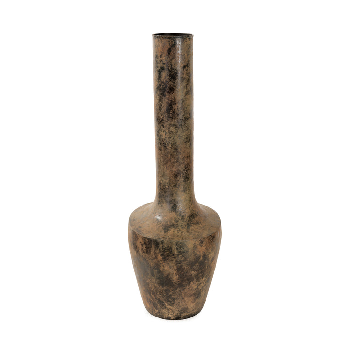 Howard Elliott Long Neck Strata Vase with Handle